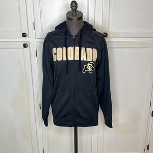 Unisex KA Knights Apparel Navy Blue Colorado Zip Up Hoodie Size Small